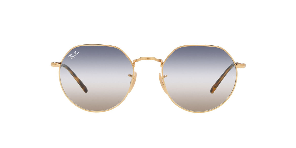 Ray-Ban Jack 0RB3565 001/GD 51 Gold/ Clear/Blue