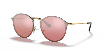 Ray-Ban Blaze Round 0RB3574N 001/E4 59 Gold/ Pink