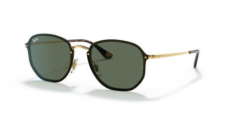 Ray-Ban Blaze Hexagonal 0RB3579N 001/71 58 Gold/ Dark Green
