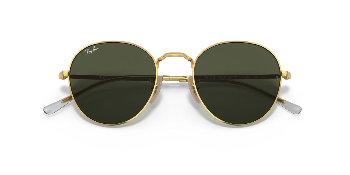 Ray-Ban David 0RB3582 001/31 53 Gold/ Green 53 / Crystal / Metal / Metal