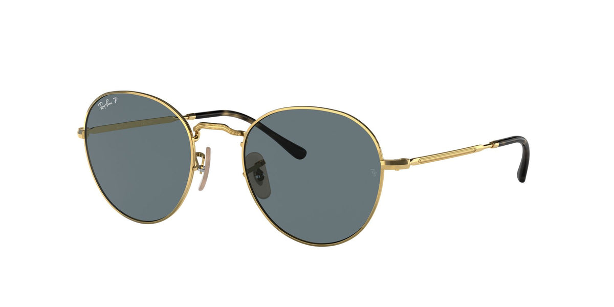 Ray-Ban David 0RB3582 001/3R 53 Gold/ Dark Blue Polar 53 / Crystal / Metal / Metal