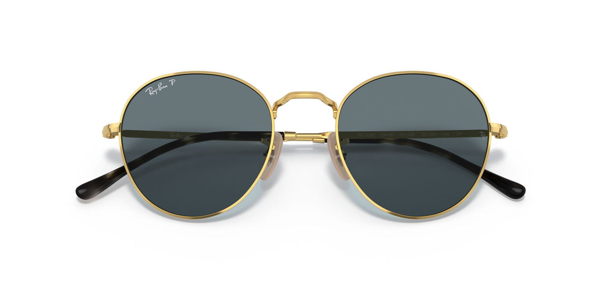 RB 3582 Ray-Ban David Gold / Dark Blue Polarised 51 51 / Crystal / Metal / Metal