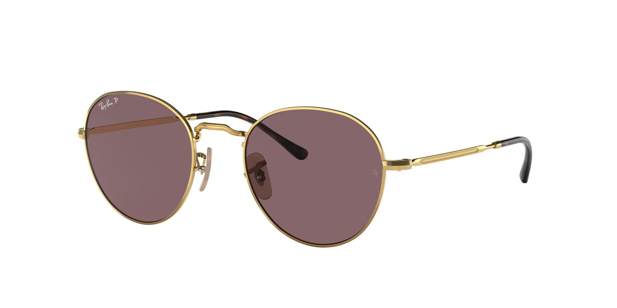 RB 3582 Ray-Ban David Gold / Dark Violet Polarised 51 51 / Crystal / Metal / Metal