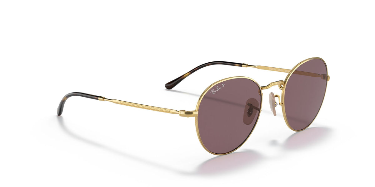 RB 3582 Ray-Ban David Gold / Dark Violet Polarised 51 51 / Crystal / Metal / Metal