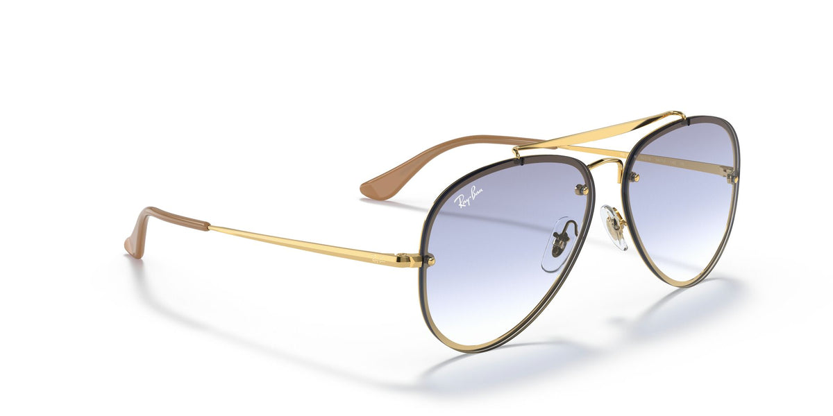 RB 3584N Ray-Ban Blaze Aviator Gold / Clear Gradient Light Blue 61 61 / Polyamide / Steel / Metal
