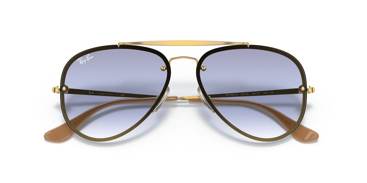 RB 3584N Ray-Ban Blaze Aviator Gold / Clear Gradient Light Blue 61 61 / Polyamide / Steel / Metal