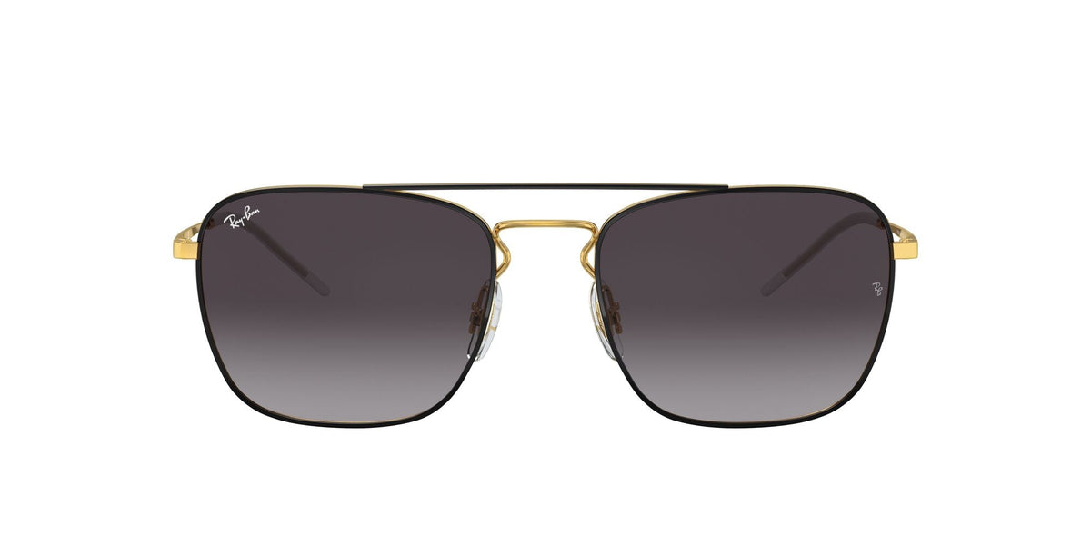Ray-Ban 0RB3588 90548G 55 Black On Gold/ Grey