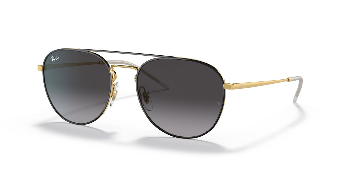 Ray-Ban0RB3589 90548G 55 Black On Gold/ Grey