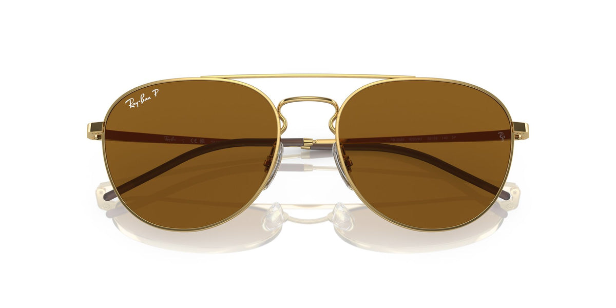 RB 3589 Ray-BanGold / Dark Brown 55 55 / Polycarbonate / Metal / Metal