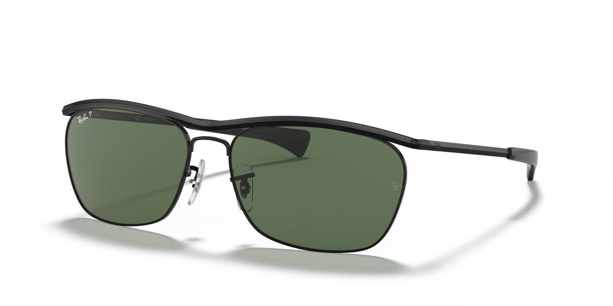 Ray-Ban Olympian Ii Deluxe 0RB3619 002/58 60 Black/ Polarized Green Classic G-15 60 / Crystal / Metal / Metal