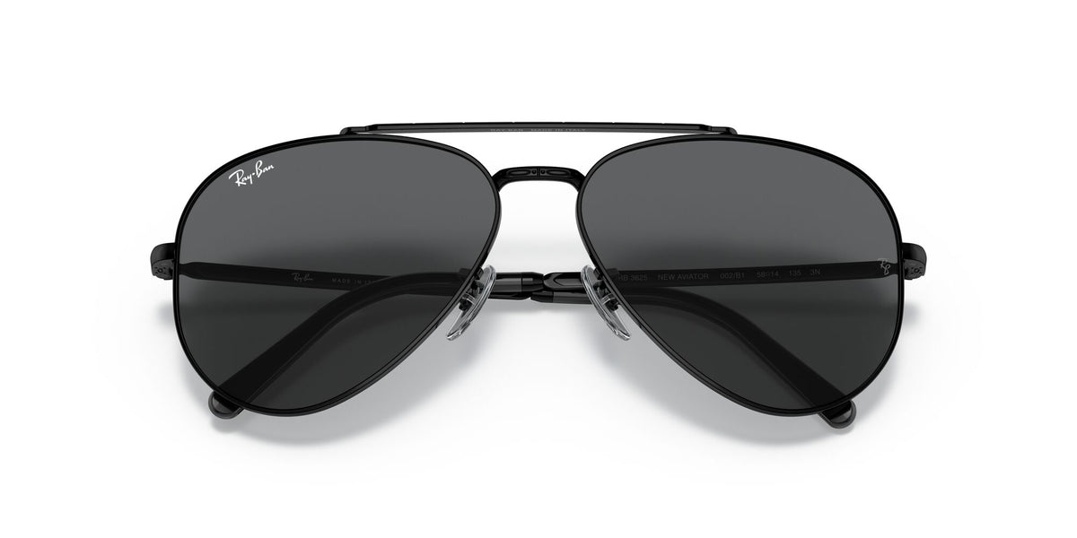 Ray-Ban New Aviator 0RB3625 002/B1 55 Black/ Dark Grey
