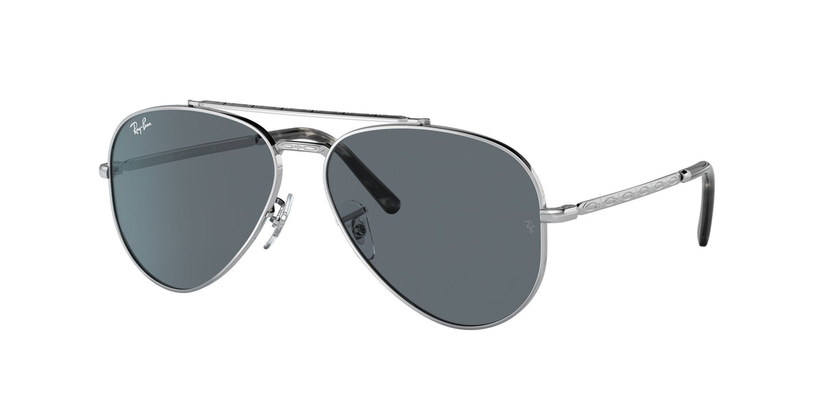Ray-Ban New Aviator 0RB3625 003/R5 55 Silver/ Blue