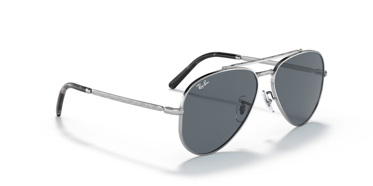 Ray-Ban New Aviator 0RB3625 003/R5 55 Silver/ Blue