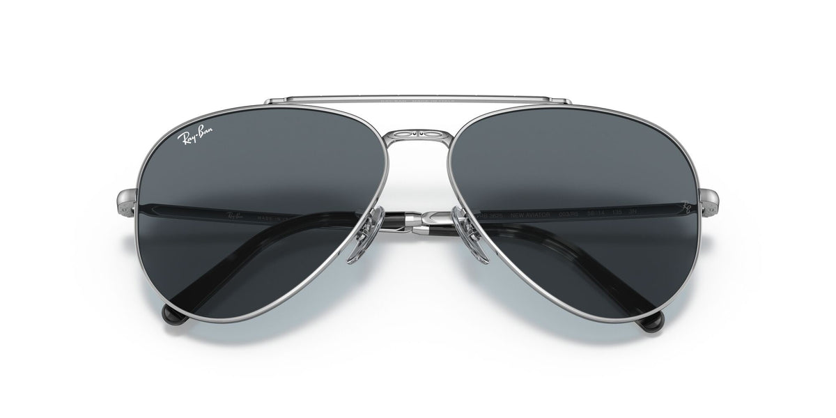 Ray-Ban New Aviator 0RB3625 003/R5 55 Silver/ Blue