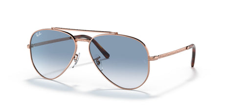 Ray-Ban New Aviator 0RB3625 92023F 62 Rose Gold/ Clear Blue