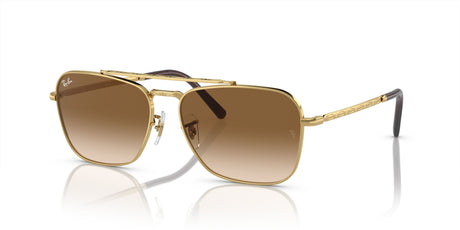 Ray-Ban New Caravan 0RB3636 001/51 55 Gold/ Light Brown 55 / Crystal / Metal / Metal