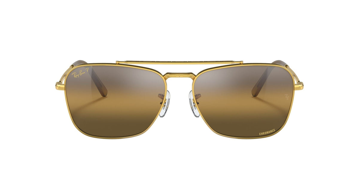 Ray-Ban New Caravan 0RB3636 9196G5 58 Gold/ Silver/Brown - Blue Star Eyewear