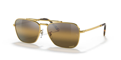 Ray-Ban New Caravan 0RB3636 9196G5 58 Gold/ Silver/Brown 58 / Crystal / Metal / Metal