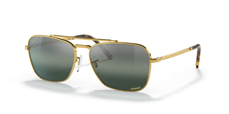 Ray-Ban New Caravan 0RB3636 9196G6 55 Gold/ Silver/Blue 55 / Crystal / Metal / Metal