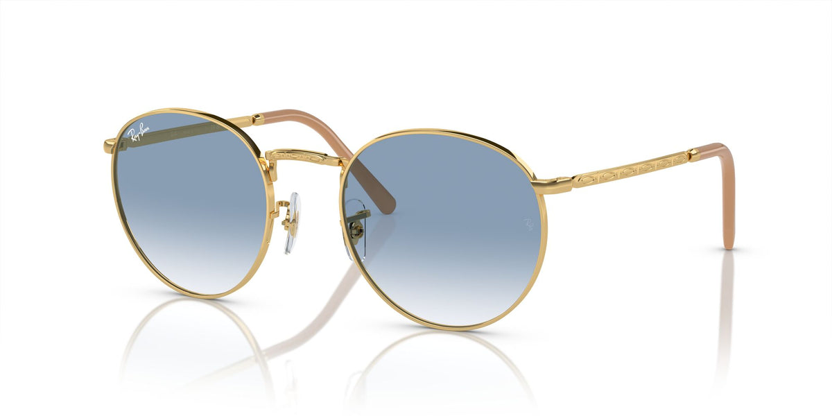 Ray-Ban New Round 0RB3637 001/3F 50 Gold/ Blue 50 / Crystal / Metal / Metal