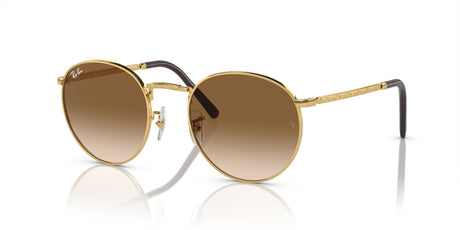 Ray-Ban New Round 0RB3637 001/51 50 Gold/ Light Brown 50 / Crystal / Metal / Metal