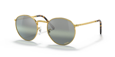Ray-Ban New Round 0RB3637 9196G4 50 Gold/ Silver/Green 50 / Crystal / Metal / Metal