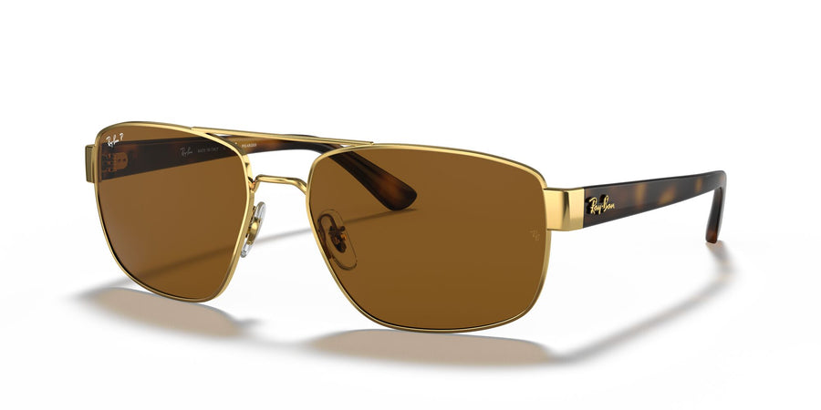 Ray-Ban0RB3663 001/57 60 Gold/ Brown 60 / Crystal / Steel / Nylon