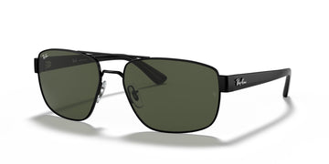 Ray-Ban  0RB3663 002/31 60 Black/ Green 60 / Crystal / Steel / Nylon