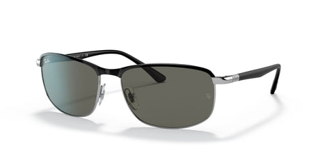 RB 3671 Ray-Ban  Black On Silver /  Dark Grey 60 60 / Crystal / Metal