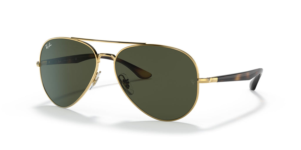 Ray-Ban  0RB3675 001/31 58 Gold/ Green
