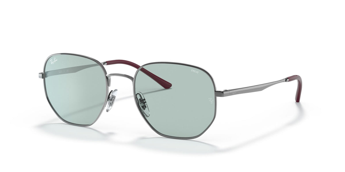 Ray-Ban0RB3682F 9226Q5 54 Gunmetal/ Photochromic Green Gradient Blue