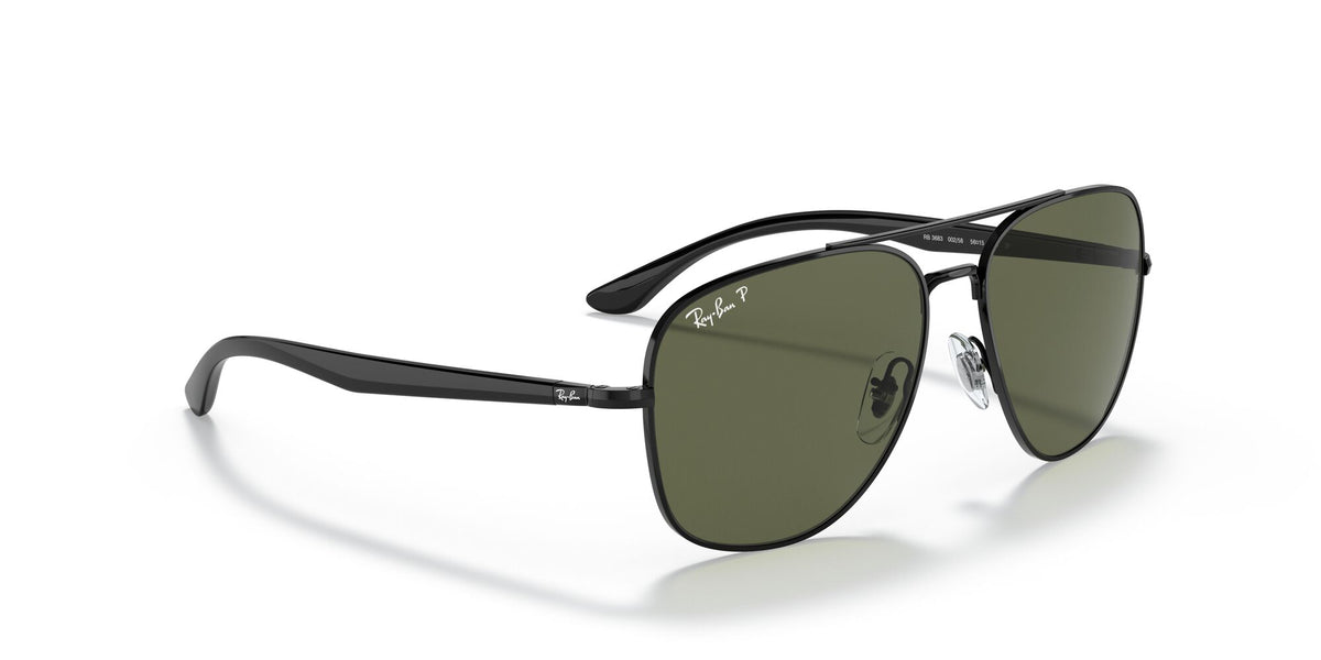 Ray-Ban0RB3683 002/58 59 Black/ Green 59 / Crystal / Metal / Metal