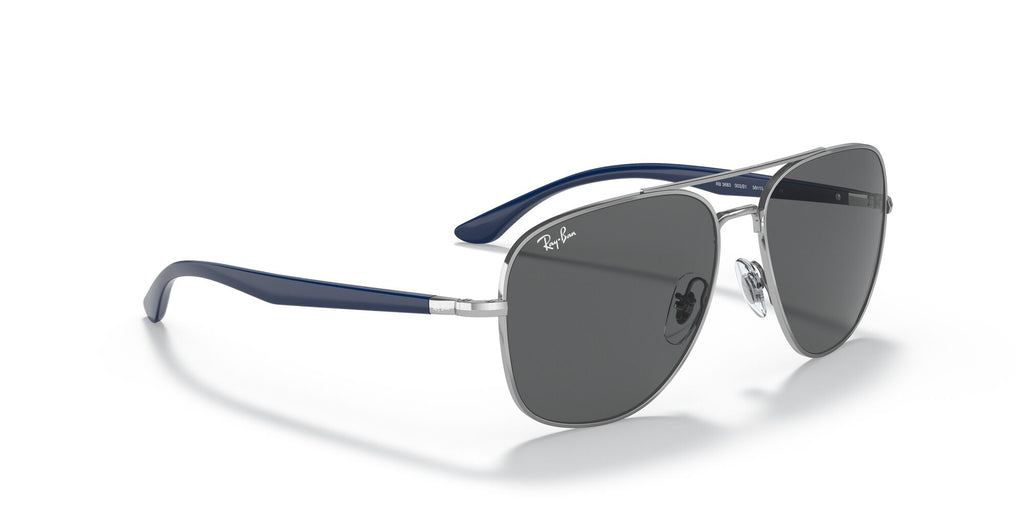 Ray-Ban  0RB3683 003/B1 56 Silver/ Dark Grey 56 / Crystal / Metal / Metal
