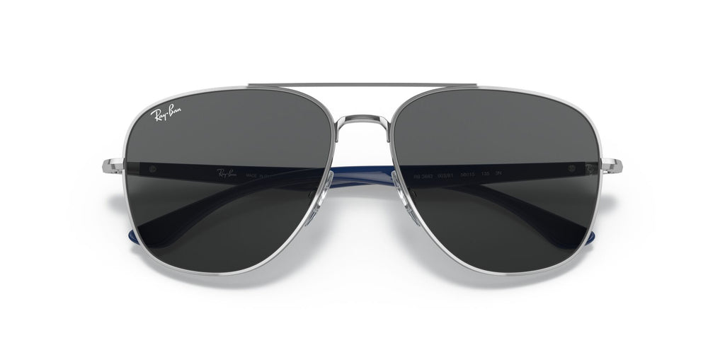 Ray-Ban  0RB3683 003/B1 56 Silver/ Dark Grey 56 / Crystal / Metal / Metal