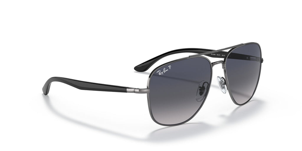 Ray-Ban  0RB3683 004/78 56 Gunmetal/ Blue/Grey 56 / Crystal / Metal / Metal