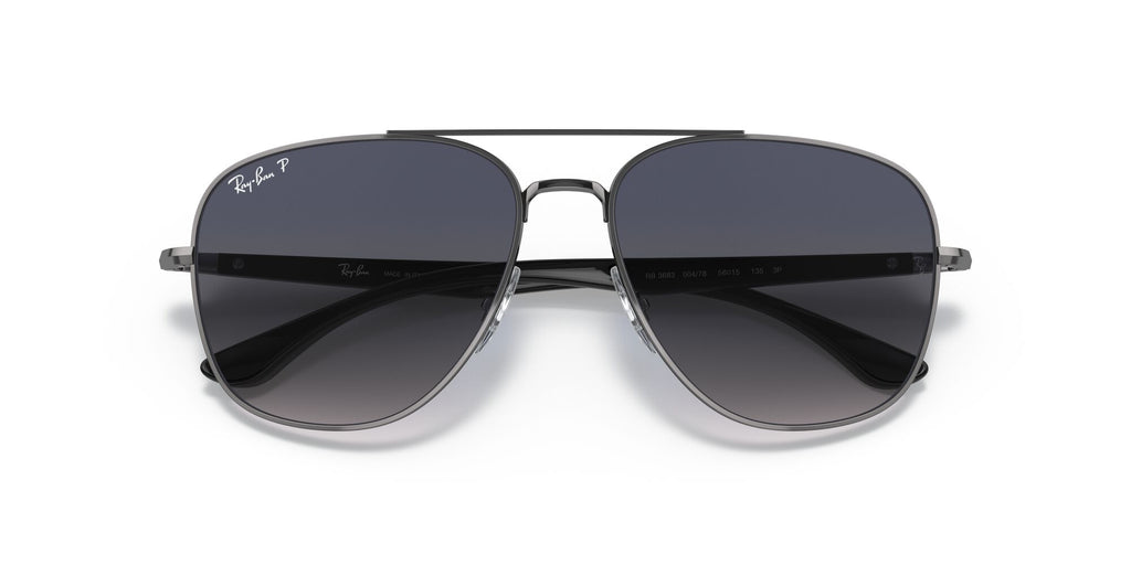 Ray-Ban  0RB3683 004/78 56 Gunmetal/ Blue/Grey 56 / Crystal / Metal / Metal