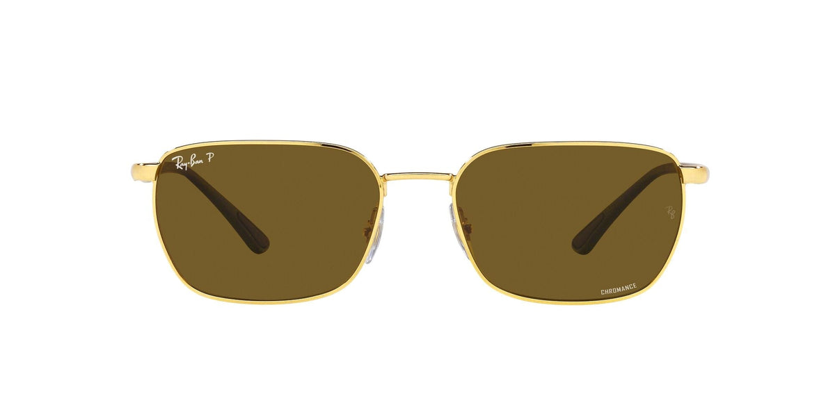 Ray-Ban Chromance 0RB3684CH 001/AN 58 Gold/ Brown - Blue Star Eyewear