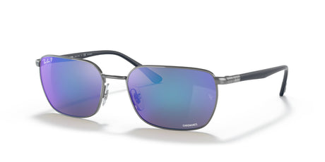 Ray-Ban Chromance 0RB3684CH 004/4L 58 Gunmetal/ Grey/Blue 58 / Crystal / Steel / Metal