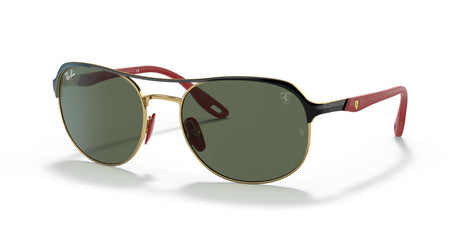 Ray-Ban Ferrari Collection 0RB3685M F06171 58 Black On Gold/ Green