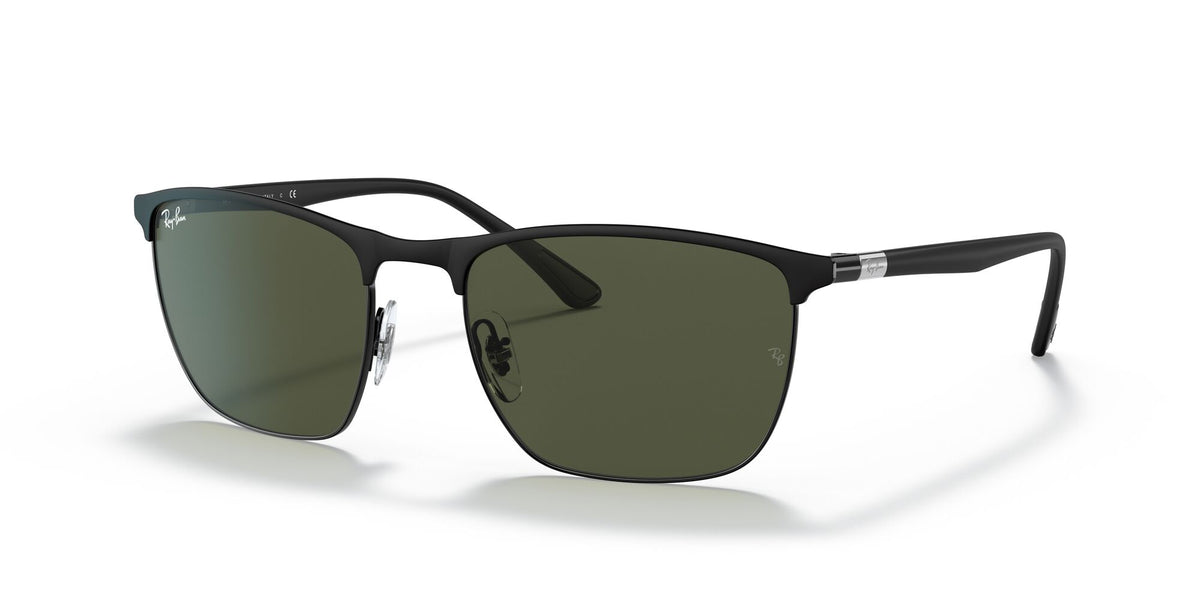 Ray-Ban0RB3686 186/31 57 Black/ Green 57 / Crystal / Steel / Metal