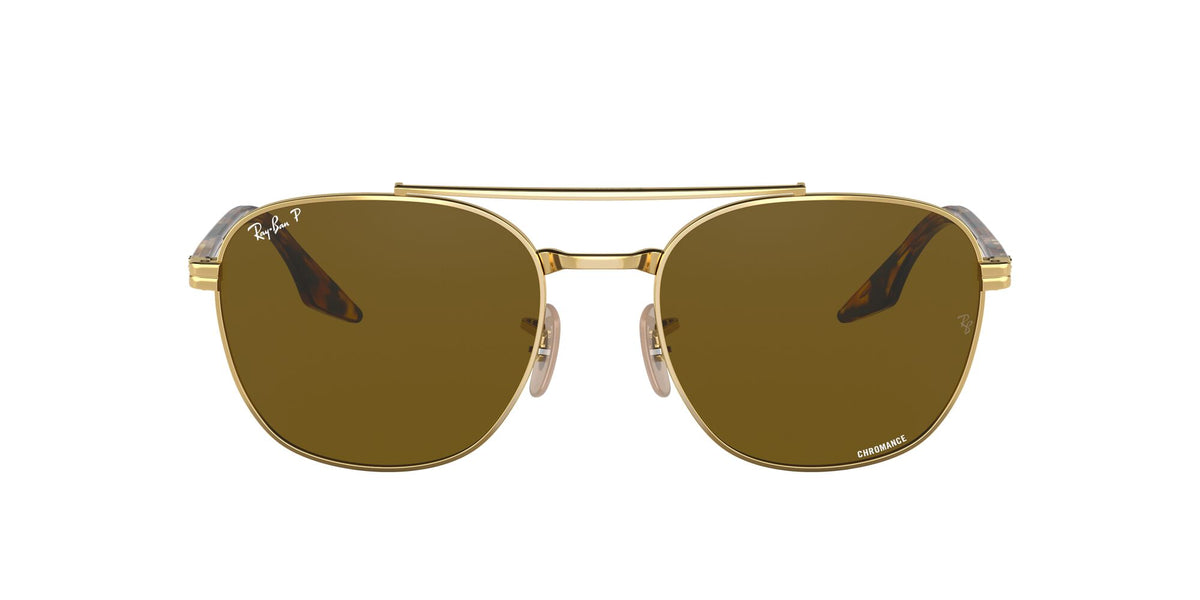 Ray-Ban0RB3688 001/AN 55 Gold/ Brown 55 / Crystal / Metal / Acetate
