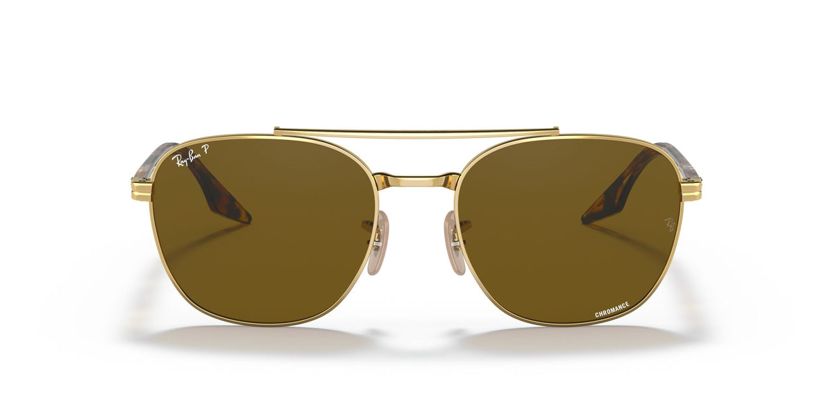 Ray-Ban0RB3688 001/AN 55 Gold/ Brown 55 / Crystal / Metal / Acetate