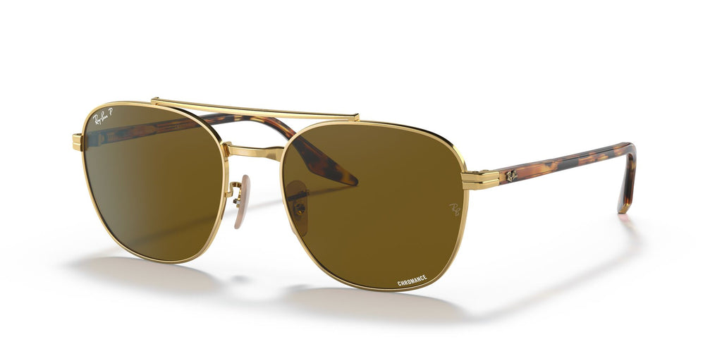 Ray-Ban  0RB3688 001/AN 58 Gold/ Brown 58 / Crystal / Metal / Acetate