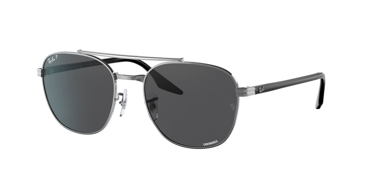 Ray-Ban0RB3688 004/K8 58 Gunmetal/ Dark Grey 58 / Crystal / Metal / Acetate