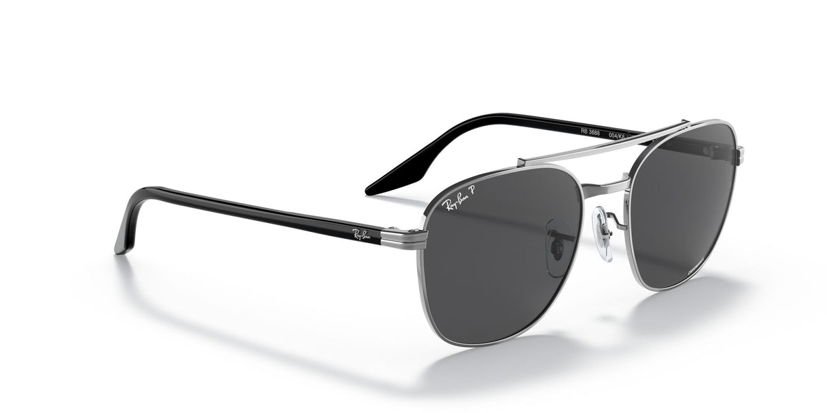 Ray-Ban0RB3688 004/K8 58 Gunmetal/ Dark Grey 58 / Crystal / Metal / Acetate