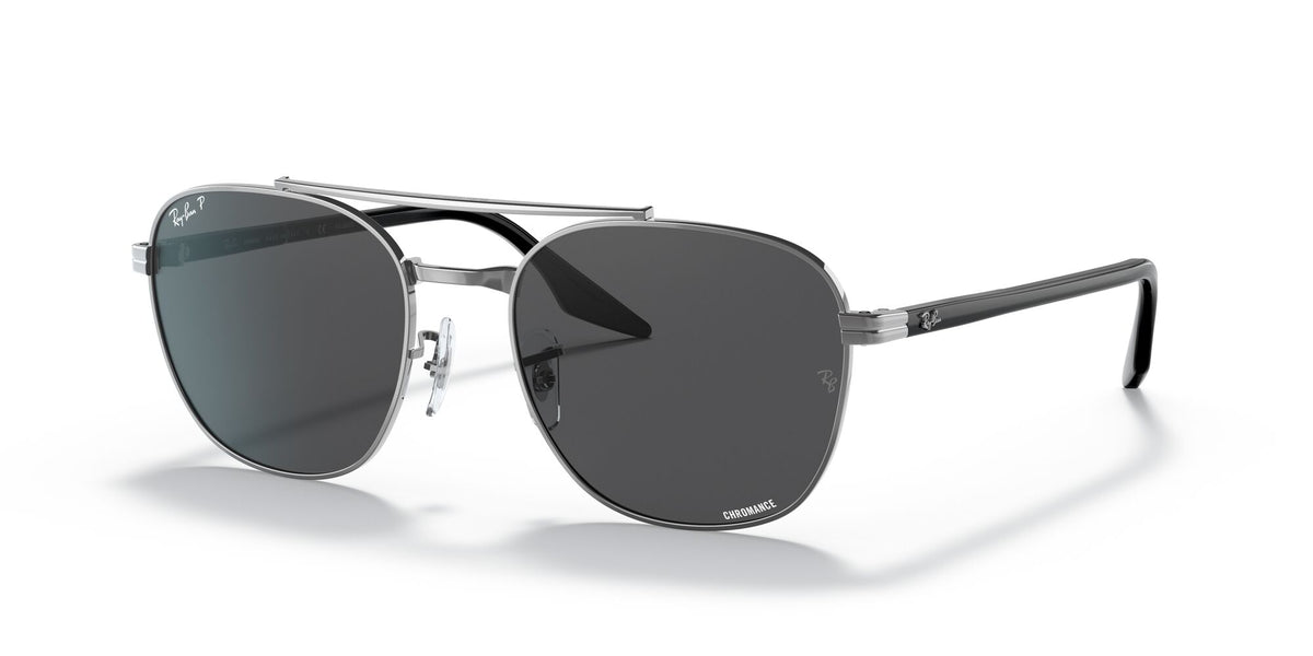 Ray-Ban0RB3688 004/K8 58 Gunmetal/ Dark Grey 58 / Crystal / Metal / Acetate