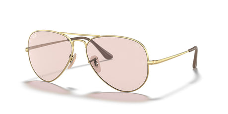 Ray-Ban Aviator Metal Ii 0RB3689 001/T5 55 Gold/ Evolve Photo Pink To Violet