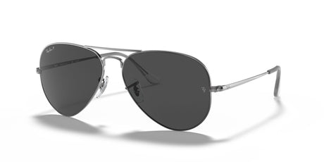 Ray-Ban Aviator Metal Ii 0RB3689 004/48 55 Gunmetal/ Black 55 / Crystal / Metal / Metal