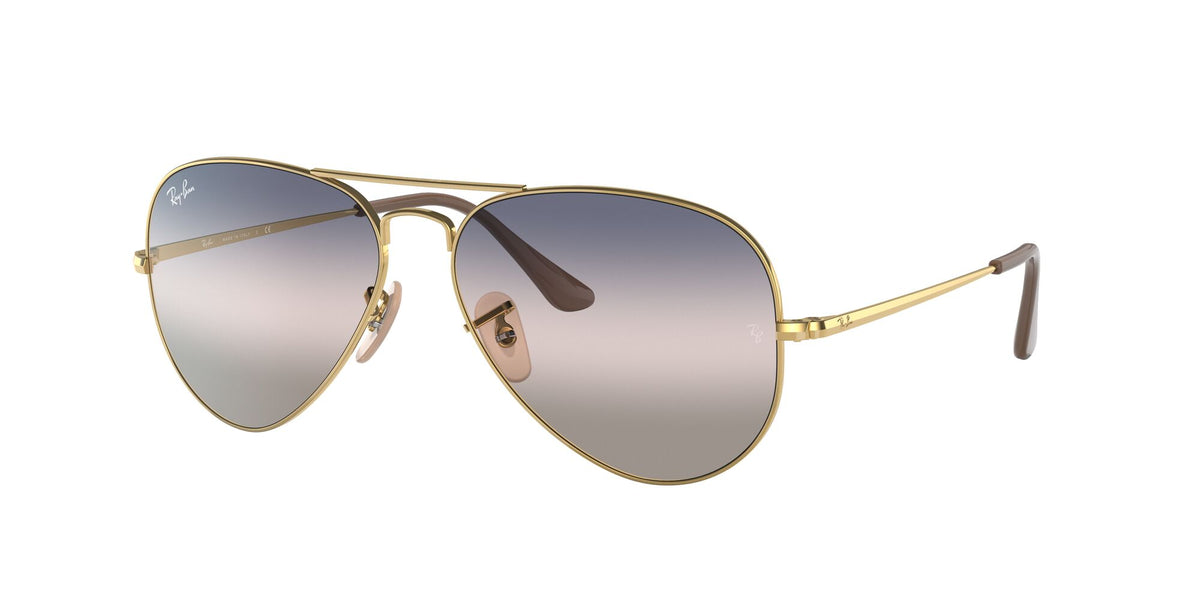 Ray-Ban Aviator Metal Ii 0RB3689 001/GE 58 Gold/ Pink/Blue Gradient 58 / Crystal / Metal / Metal