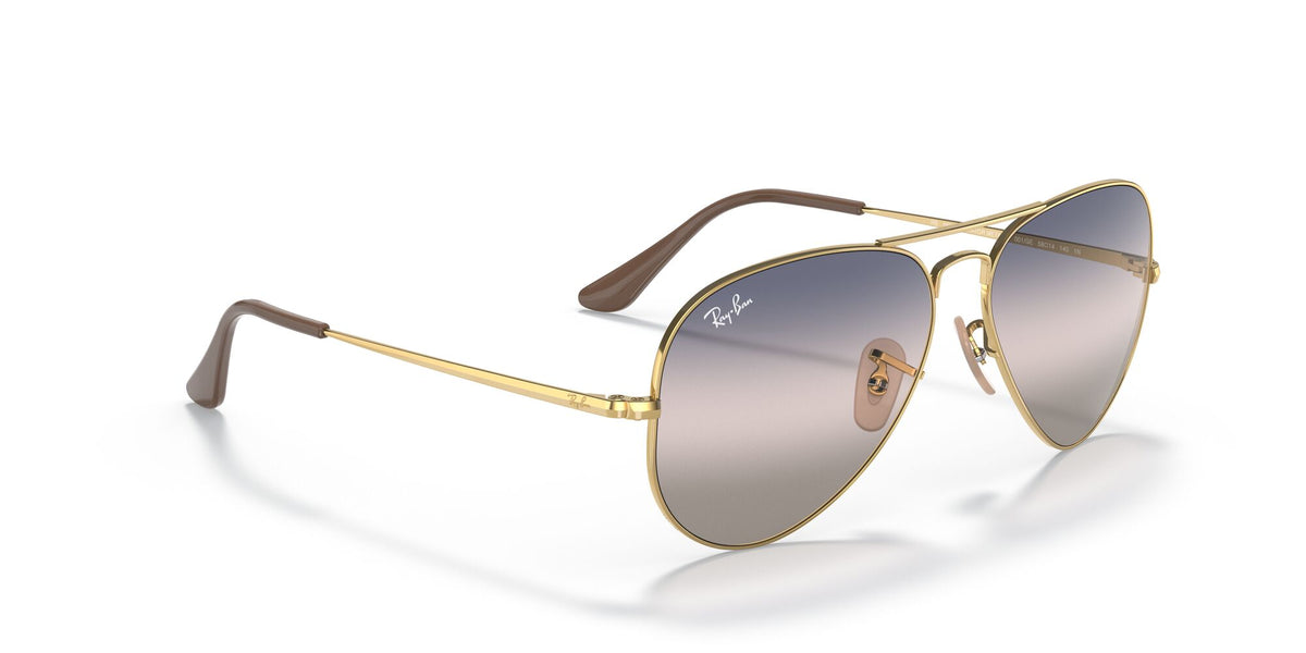 Ray-Ban Aviator Metal Ii 0RB3689 001/GE 58 Gold/ Pink/Blue Gradient 58 / Crystal / Metal / Metal